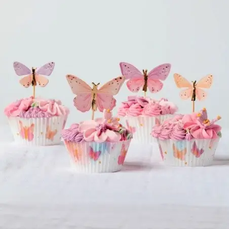 Anniversary House Butterfly Cupcake Toppers, 12pcs