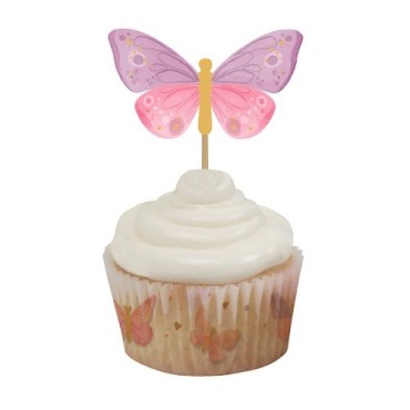 Anniversary House Schmetterling Cupcake Topper, 12 Stück