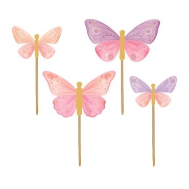 Anniversary House Schmetterling Cupcake Topper, 12 Stück