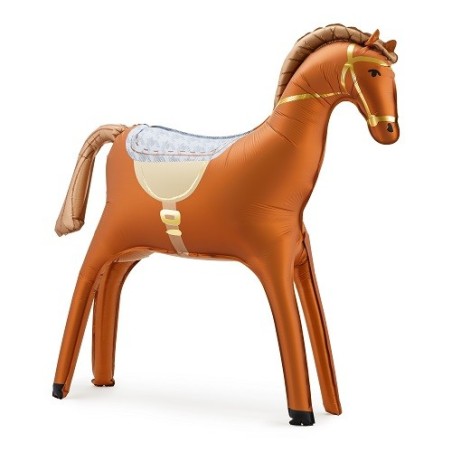 PartyDeco Standing Horse Foil Balloon – 112x97cm Air Filled