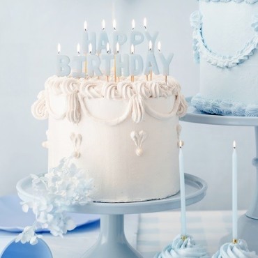 Tortenplatte Hellblau 24 cm – Kuchenständer für Geburtstag & Babyshower