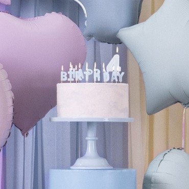 Tortenplatte Hellblau 24 cm – Kuchenständer für Geburtstag & Babyshower