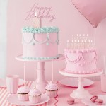 PartyDeco Cake Stand Light Pink, 24x14.5cm PartyDeco Cake Stand Light Pink, 24x14.5cm