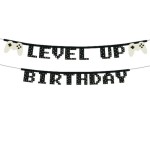 PartyDeco Level Up Birthday Banner, 2.5m