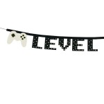 PartyDeco Level Up Birthday Banner, 2.5m
