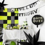PartyDeco Level Up Birthday Banner, 2.5m