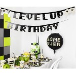 PartyDeco Level Up Birthday Banner, 2.5m