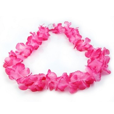 Hawaiianische Blütenkette Pink – 1m Blumenkette für Hawaii & Sommerpartys
