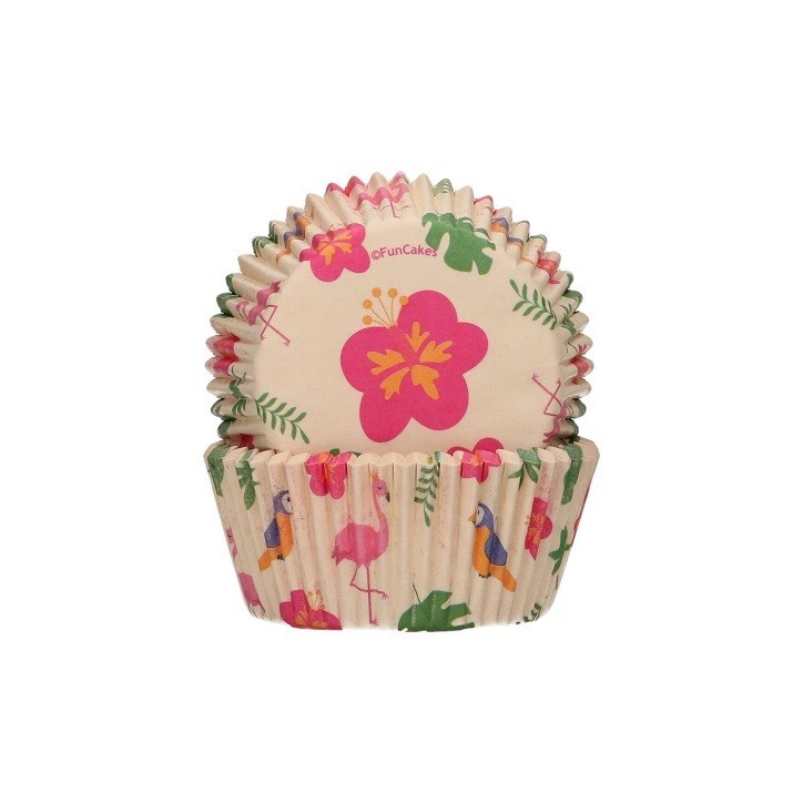 FunCakes Tropical Cupcake Förmchen, 48 Stück