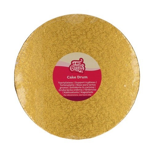 Funcakes 12mm Tortenplatte Rund GOLD, 20cm
