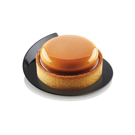Silikomart Black Pastry Plates Ø8.6 cm – 25 pcs for Mini Desserts