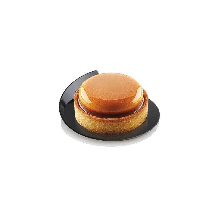 Silikomart Black Pastry Plates Ø8.6 cm – 25 pcs for Mini Desserts