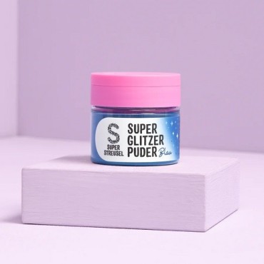 Super Streusel Superglitter Powder Blue 10g – Edible Glitter for Cakes & Drinks