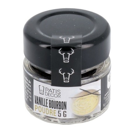 Patisdécor Bourbon Vanillepulver, 5g – intensives Vanille-Karamell-Aroma für süsse & herzhafte Rezepte
