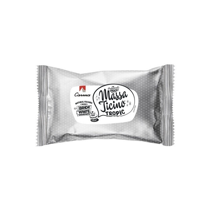 Carma Massa Ticino Tropic Bride White Fondant – Tropical-Resistant, 250g