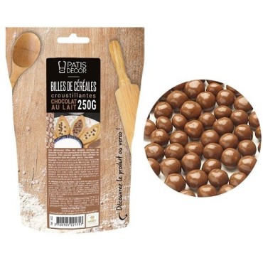 Patisdécor Milchschokolade Crispy Kugeln, 250g