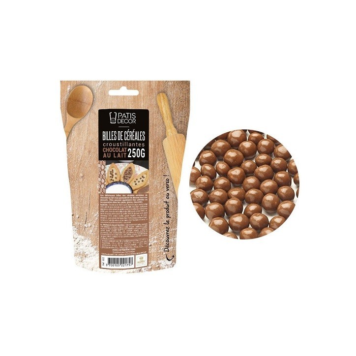 Patisdécor Milk Chocolate Crispy Balls, 250g