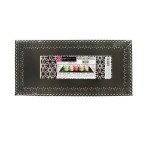 Patisdécor Rectangular Black Lace Cake Plate, 19x34cm