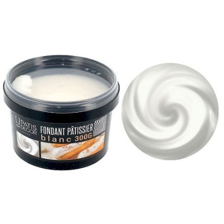 Patisdécor Flüssigfondant Weiss – Perfekte Glasur für Eclairs & Törtchen, 300g