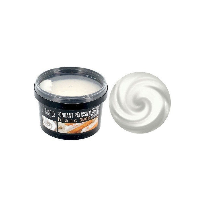 Patisdécor Flüssigfondant Weiss – Perfekte Glasur für Eclairs & Törtchen, 300g
