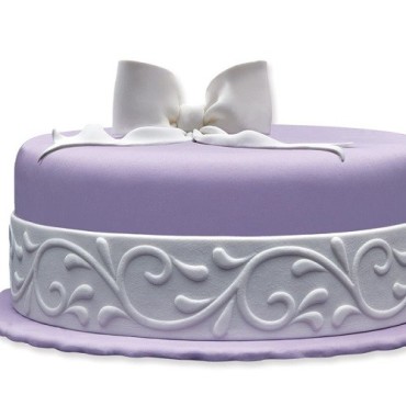Patisdécor Edible White Arabesque Sugar Ribbon, 1.25m - Fondant