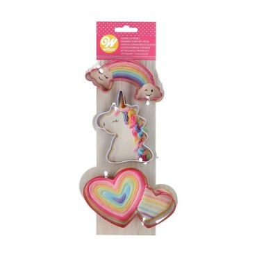 Wilton Magical Unicorn Ausstecher Set, 3 Stück