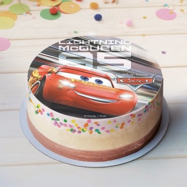 deKora Disney Cars Lightning McQueen Tortenaufleger, 20cm