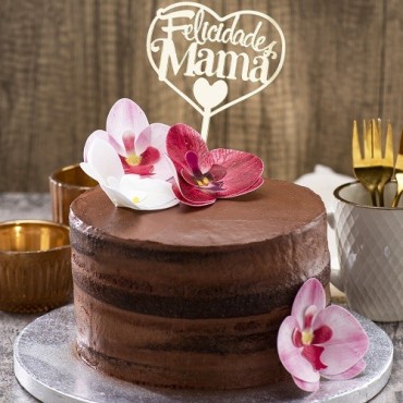 Edible Wafer Paper Orchids Burgundy 10 pcs – deKora Cake Flowers 8.5 cm