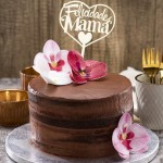 deKora 8.5cm Edible Wafer Paper Orchid Burgundy, 10 pcs