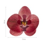 deKora 8.5cm Edible Wafer Paper Orchid Burgundy, 10 pcs
