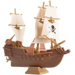 deKora Pirate Ship Cake Topper 11x11cm
