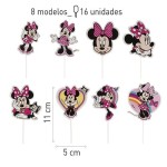 Dekora Disney Minnie Mouse Cupcake Toppers, 16 pcs