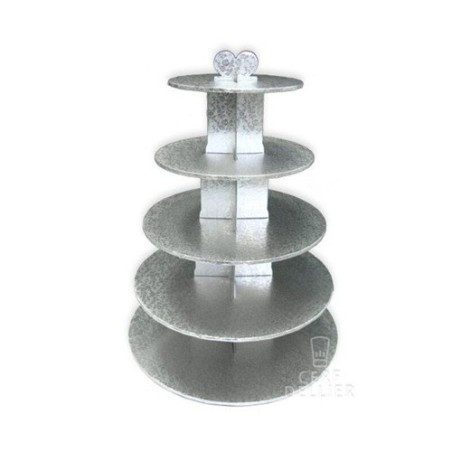 Silver Cupcake Stand 5 Tiers – 72 Cupcakes – 55 cm | Switzerland