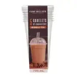Patisdécor 700ml Bubble Tea Becher mit Deckel, 5 Stück