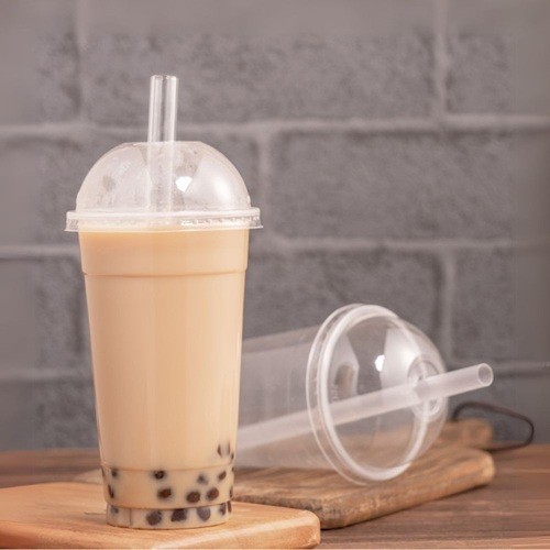 Patisdécor 700ml Bubble Tea Becher mit Deckel, 5 Stück