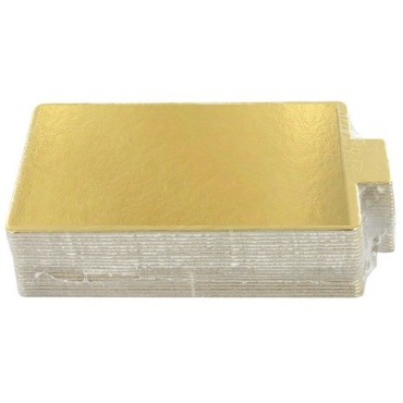 Mini Gold Cake Boards 9x5.5cm – 20 pcs | Patisdécor Dessert Tray