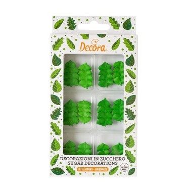 Decora Leaf Sugar Decorations, 12 pcs