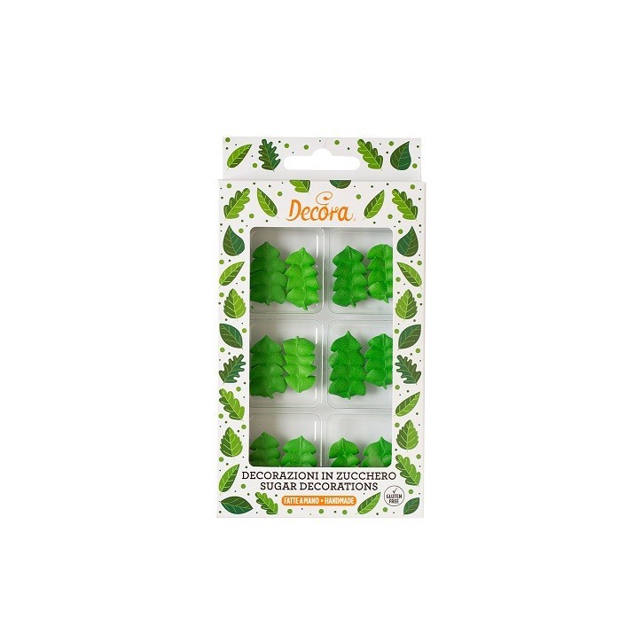 Decora Leaf Sugar Decorations, 12 pcs