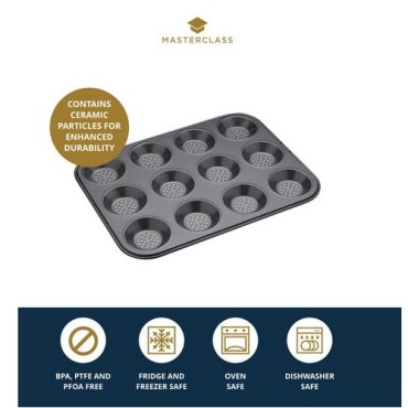 MasterClass Crusty Bake Mini Tart Tray | Perfect for Quiches & Tarts