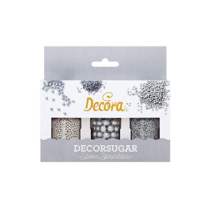 Decora Sprinkles Set Silver, 85g – Perfect Decor for Cakes & Cupcakes