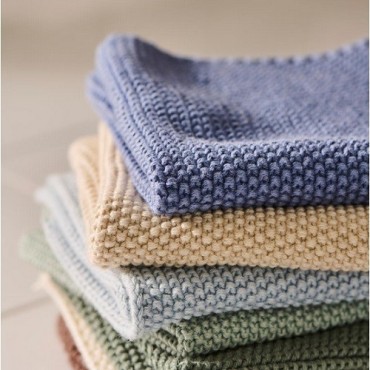 Ib Laursen Mynte Cornflower Knitted Dishcloth, 25x25 cm