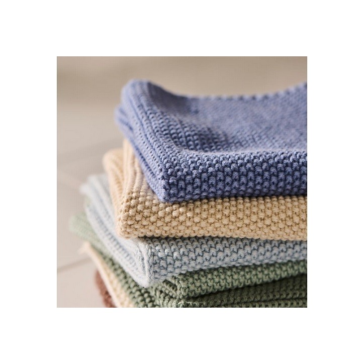 Ib Laursen Mynte Cornflower Knitted Dishcloth, 25x25 cm