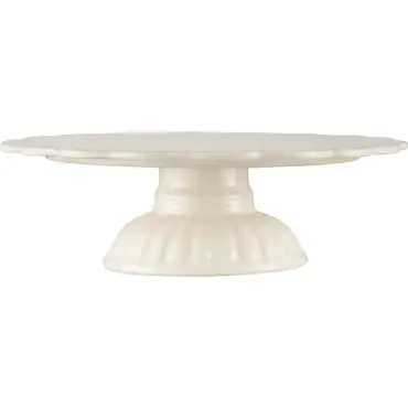 Ib Laursen Mynte Cake Stand Butter Cream 29cm – Stoneware Cake Plate with Foot