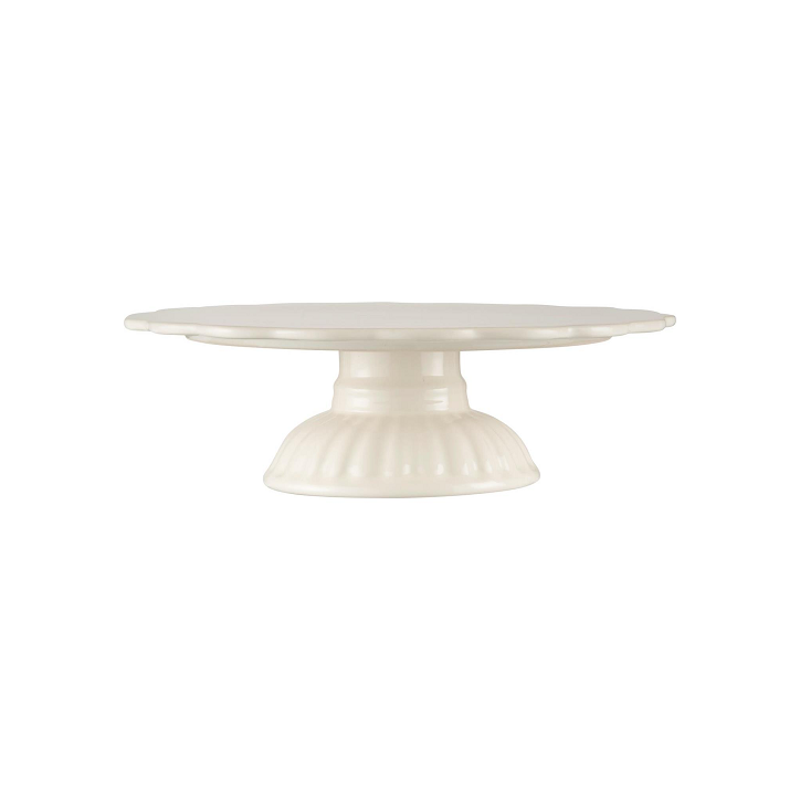 Ib Laursen Mynte Cake Stand Butter Cream 29cm – Stoneware Cake Plate with Foot