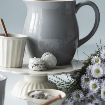 Ib Laursen Mynte Cake Stand Butter Cream 29cm – Stoneware Cake Plate with Foot