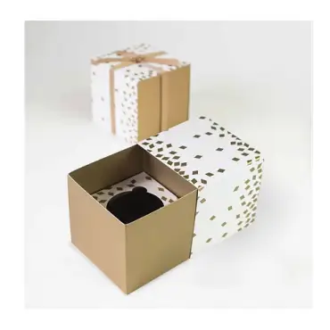 Paper Eskimo 1er Cupcake Schachtel Gold Crush Geo, 6 Stück – Luxuriöse Cupcake-Boxen