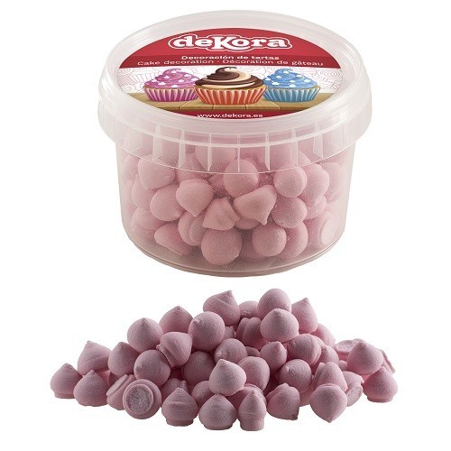 DeKora Mini Meringue Drops Rosa, 90g