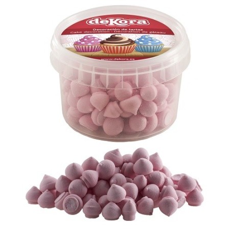 DeKora Mini Meringue Drops Rosa, 90g Drops