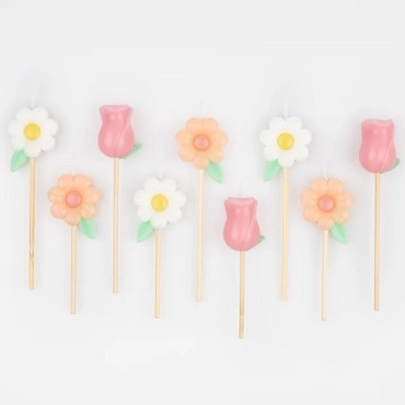 Meri Meri Flower Garden Candles, 9 Pcs