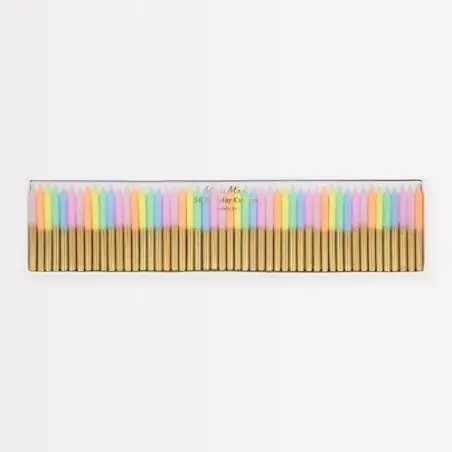 Meri Meri Pastel Mini Birthday Candles, 50 Pcs